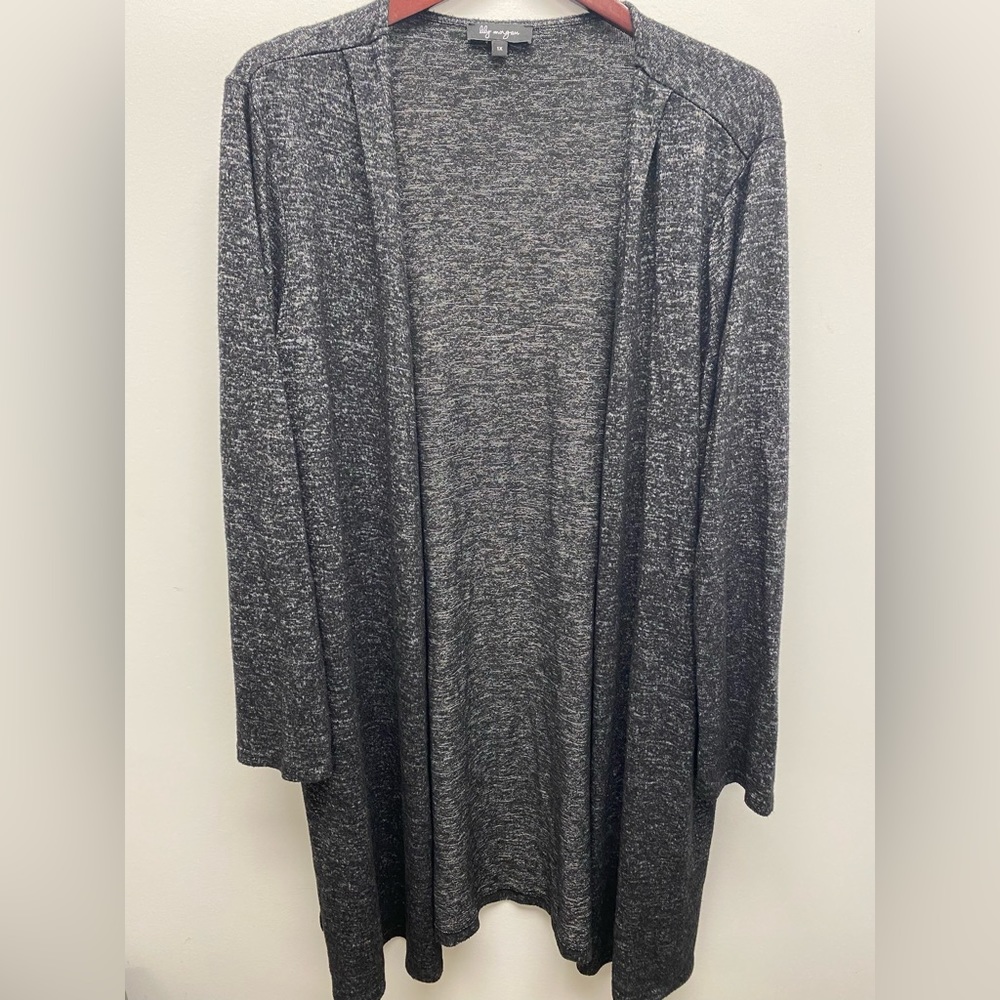 Women's Gray Open Front Cardigan